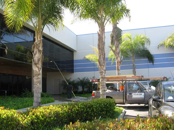 Window cleaning at a commercial property