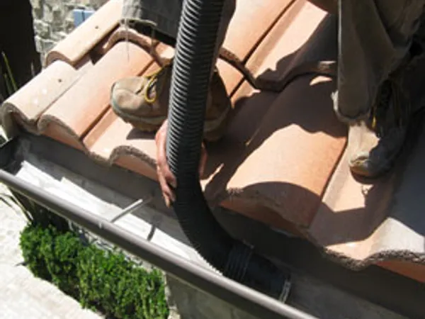 Gutter cleaning service at a home