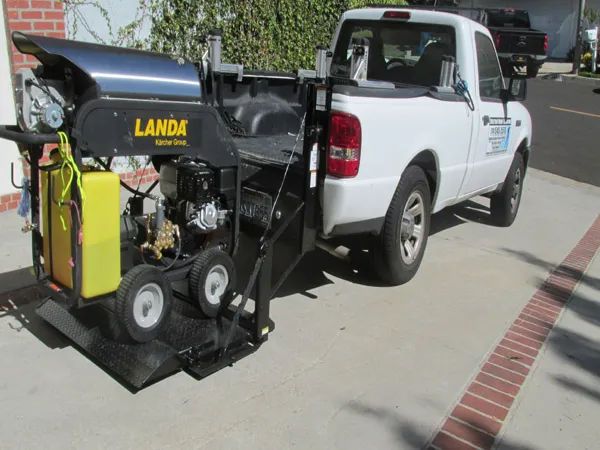 Professional pressure washing equipment