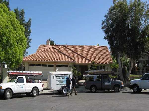 Exterior roof cleaning project
